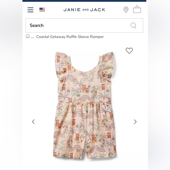 Janie and Jack Other - Janie and jack Girl Pale Pink Coastal Getaway Coastal Getaway Ruffle romper